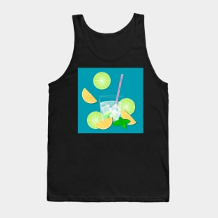 Cocktail Mojito with lemon and lime Tank Top